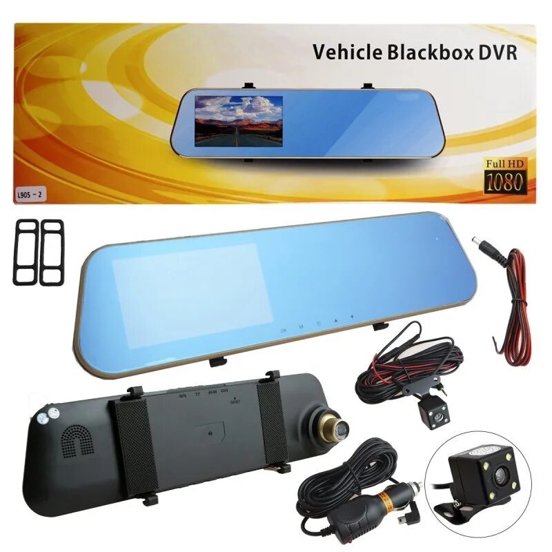 Vehicle blackbox dvr подключение задней камеры Видеорегистратор-зеркало Vehicle Авто-видеорегистратор зеркало сенсор Blackbox D