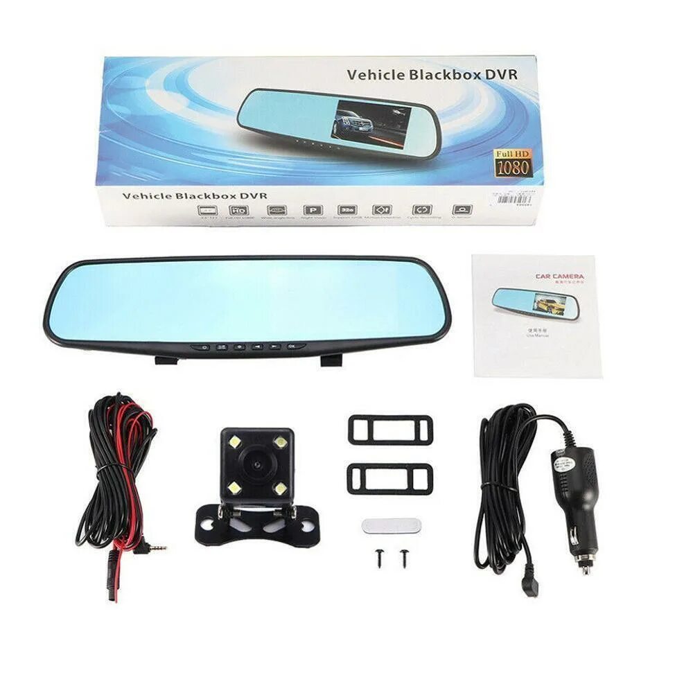 Vehicle blackbox подключение задней камеры Видеорегистратор-зеркало Все для дома Vehicle Blackbox DVR 1920x1080 Full HD - к