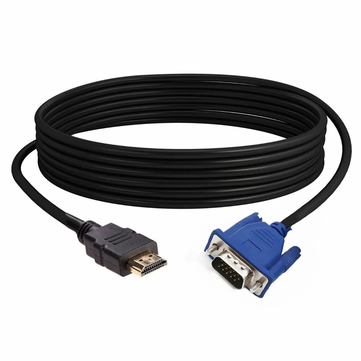 Vga кабель подключение к телевизору FFYY HDTV HDMI Gold Male To VGA HD 15 Male 15Pin Adapter Cable 6FT 1.8M 1080P - 