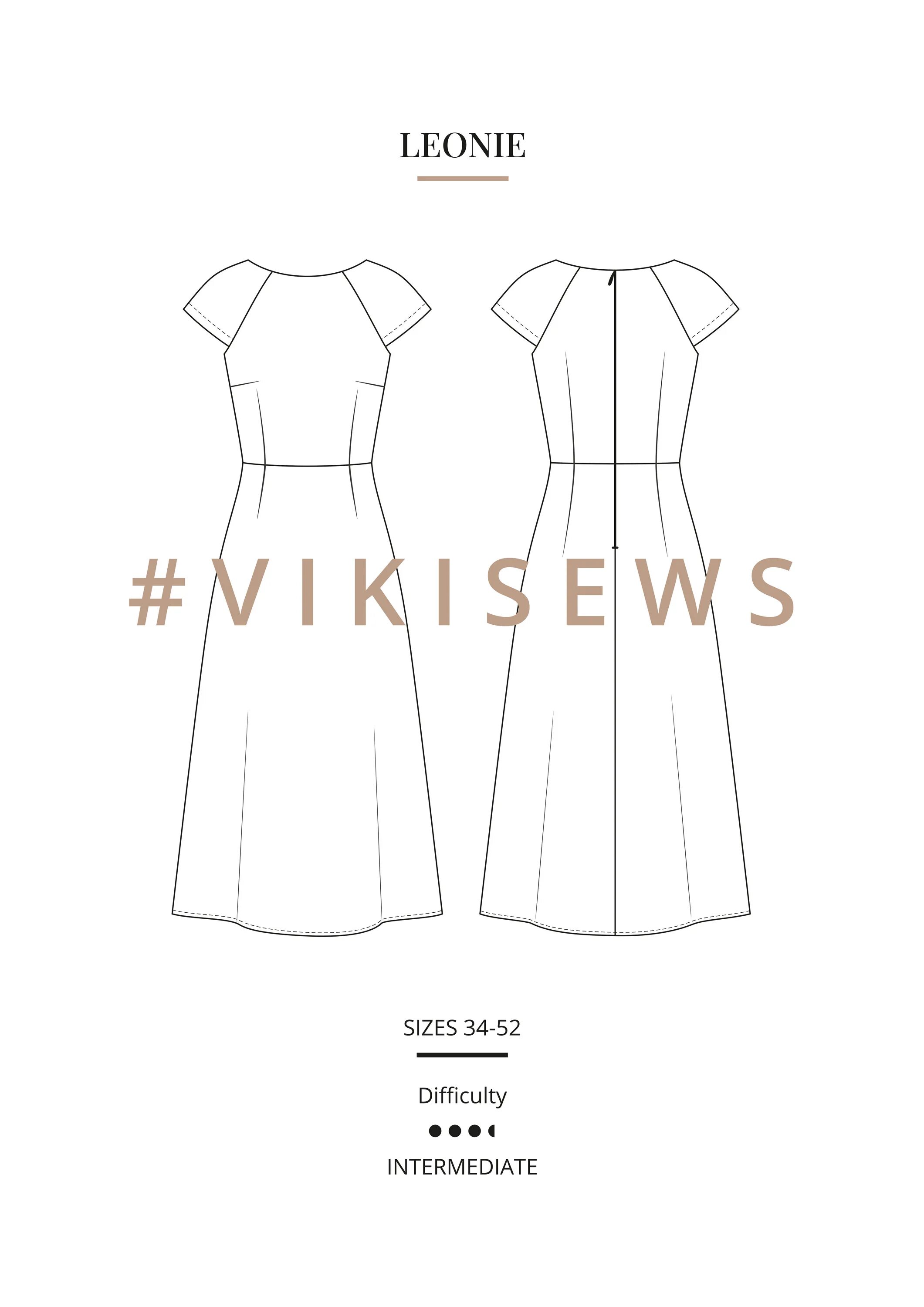 Vikisews официальный выкройки Leonie Dress pattern - Vikisews
