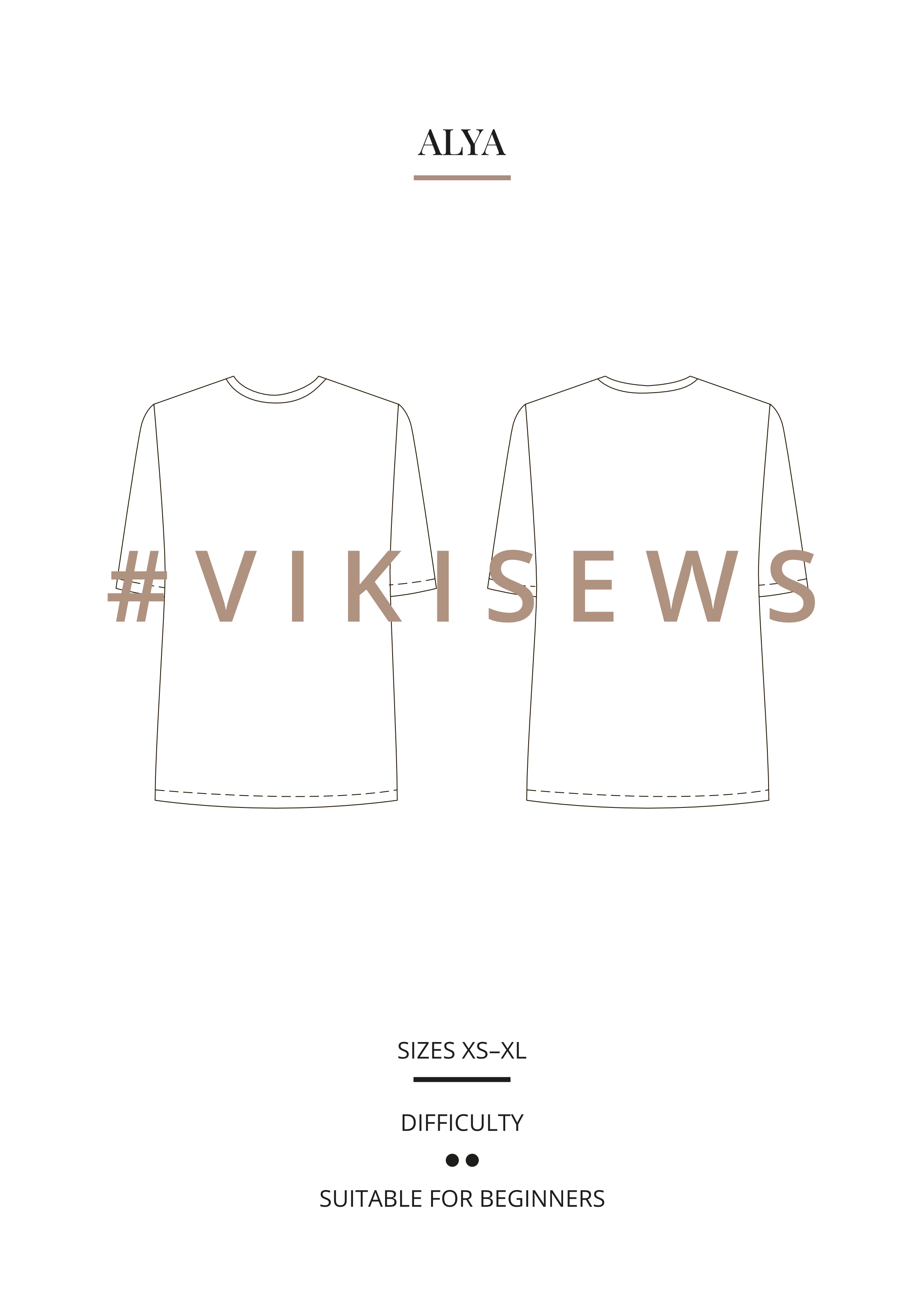 Vikisews выкройки купить женской Alya t-shirt pattern - Vikisews