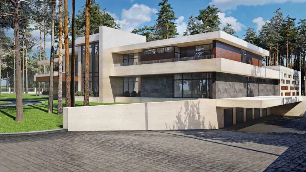 Villa barvikha 135 135 поселок барвиха фото Дом с бассейном в современном стиле Блог строительной компании "Новый ДОМ"