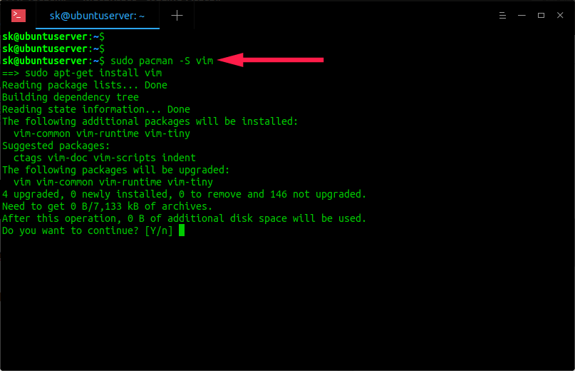 Vim s 05 230 1 проблема подключения Deb-Pacman : A Pacman-style Frontend For APT Package Manager - OSTechNix