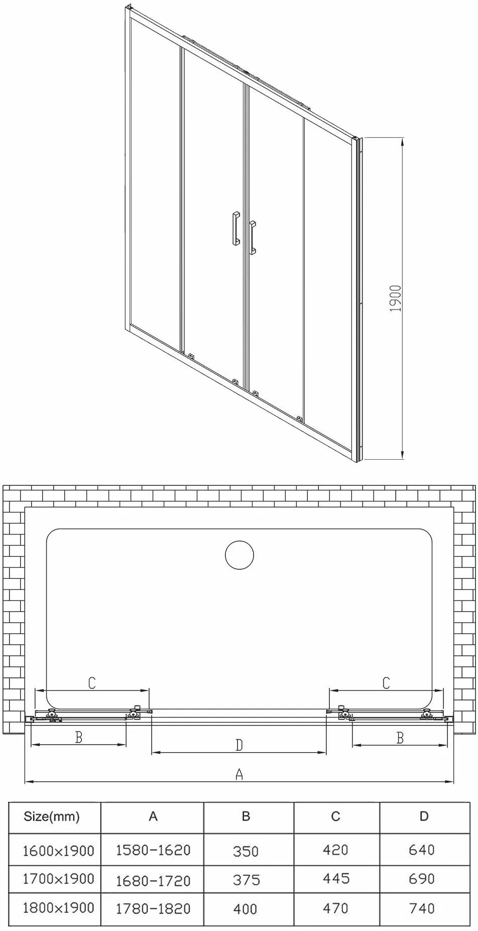 Vincea душевые ограждения инструкция по сборке Vincea Alpha VDS-3AL2160CL 160 см - Купить - Душевая дверь