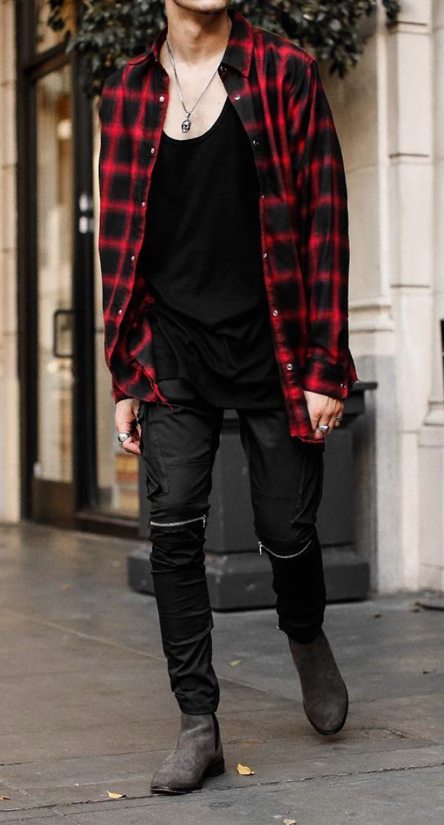 Viper стиль одежды мужской Looks All Men With a Bad Boy Spirit Should Try Out Men fashion casual outfits, B