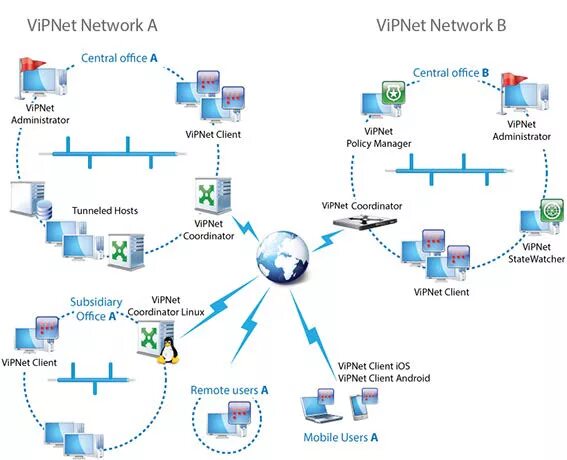 Vipnet схема сети Защищенная сеть vipnet