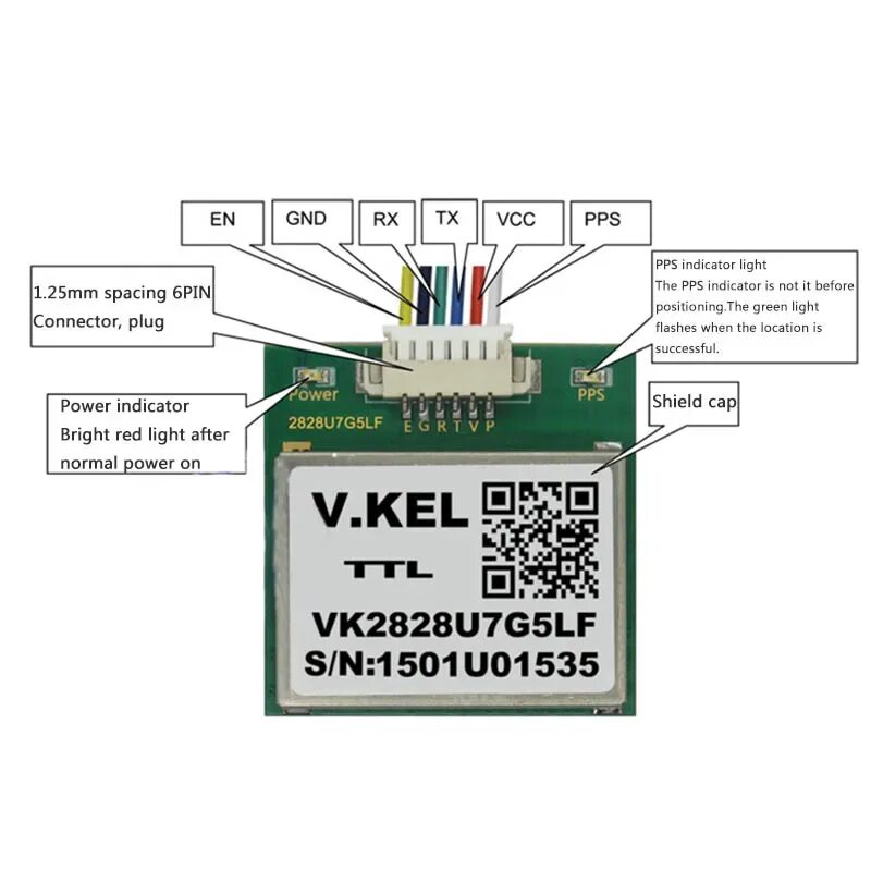 Vk2828u7g5lf подключение к старлайн VK2828U7G5LF GPS Module Flight control antenna Navigation Module UART/TTL/232 op