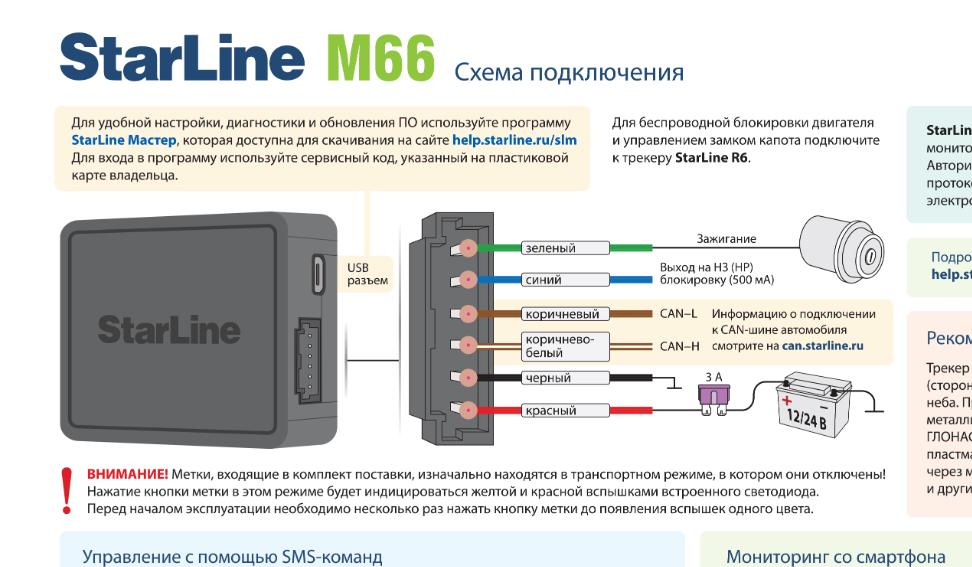 Vk2828u7g5lf подключение к старлайн M66S смс в роуминге / Маяки StarLine / StarLine