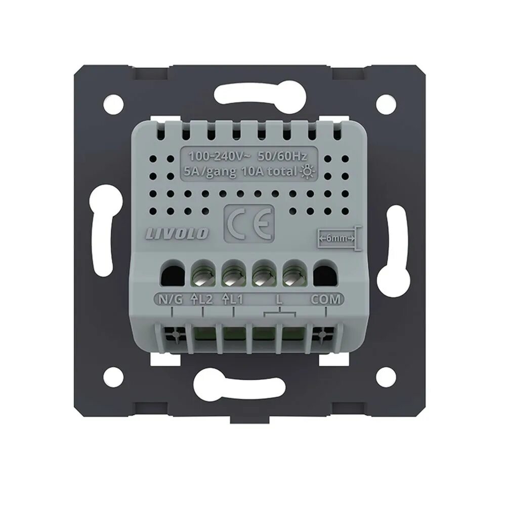 Vl fc2s 2gsvm схема подключения сенсорный выключатель Двухклавишный сенсорный выключатель Livolo VL-FC2-2G купить в Москве