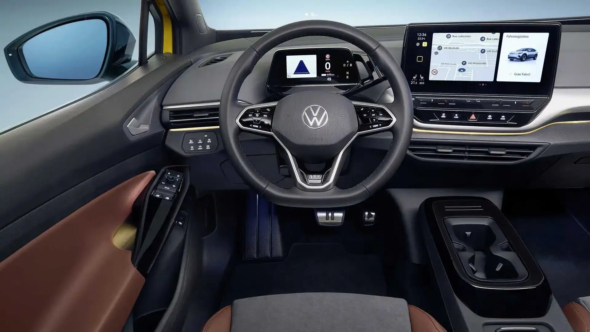 Volkswagen фото салона 2022 Volkswagen ID4 Crozz Kendaraan Listrik Energi Baru Murni 5 Kursi Suv dengan