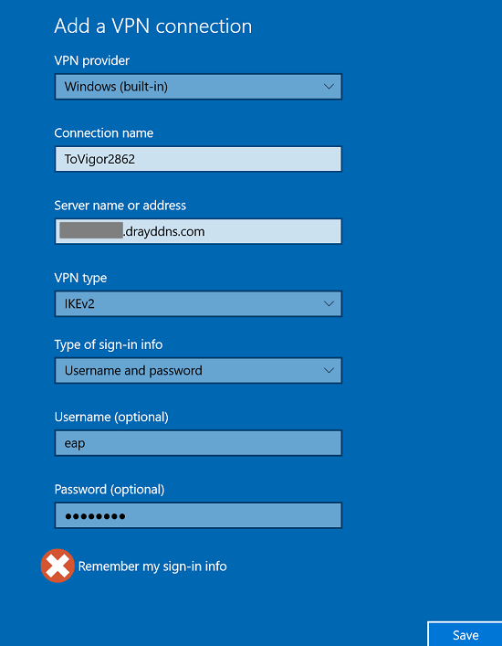 Vpn подключение ikev2 без сертификата windows 10 IKEv2 VPN с аутентификацией EAP от Windows до маршрутизатора Vigor с использован