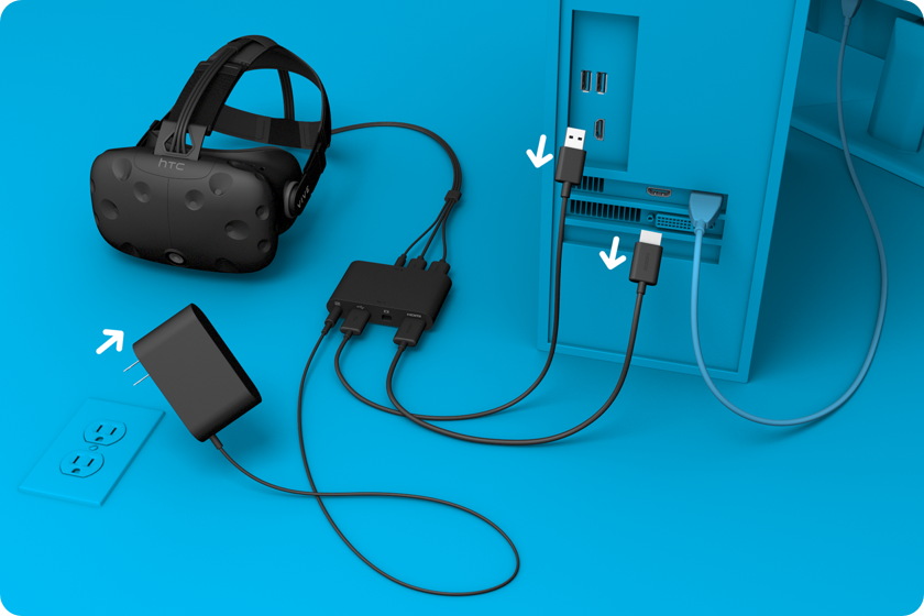 Vr подключение к компьютеру VIVE Pro HMD Руководство по установке VIVE