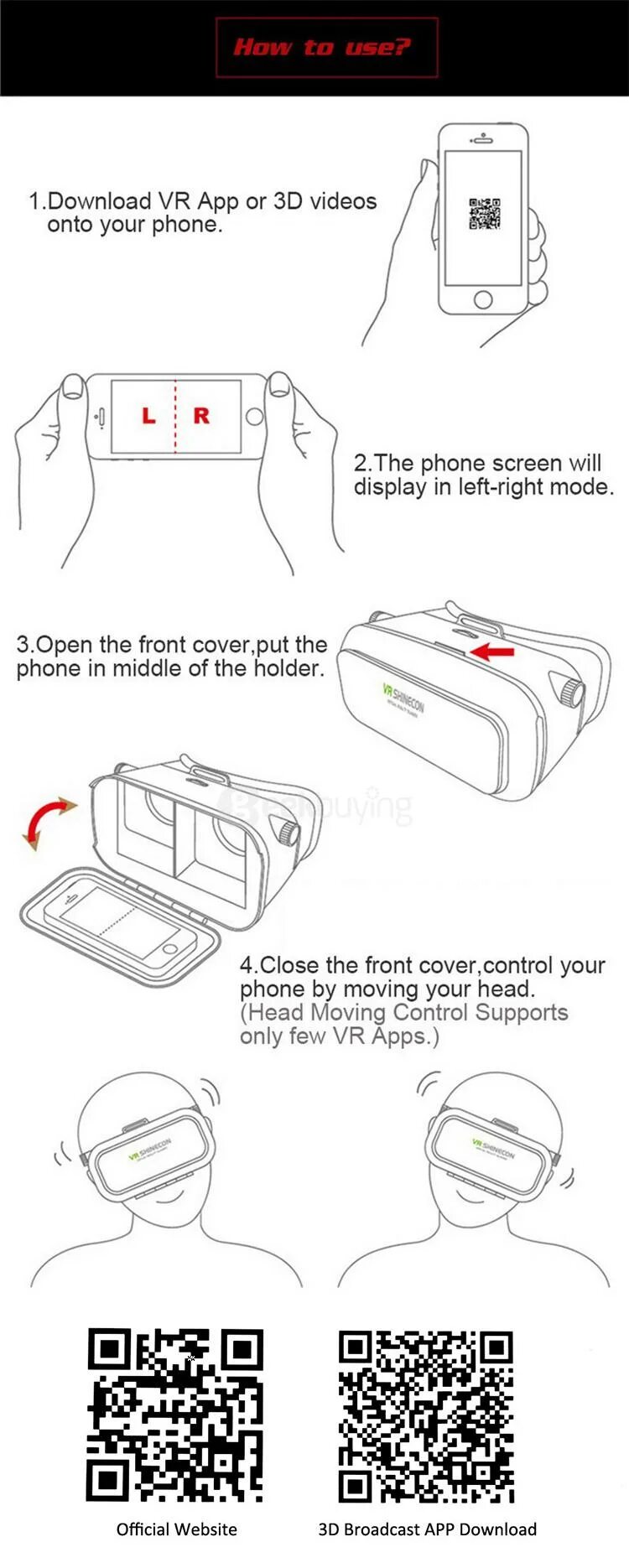Vr shinecon как подключить к пк VR SHINECON 3D Virtual Reality VR Headset