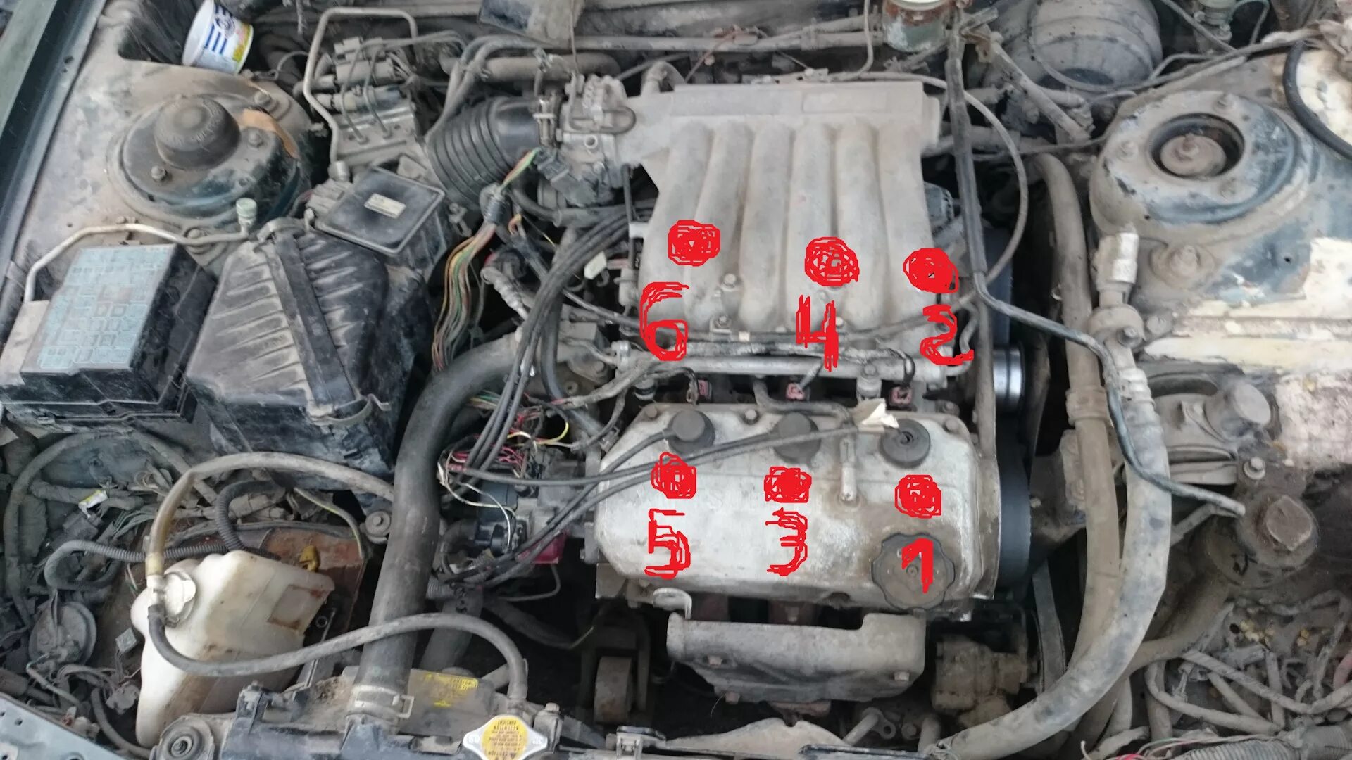 Vr6 2.8 aaa фото подключения проводов свечей холостой ход - Mitsubishi Galant (7G), 1,8 л, 1992 года поломка DRIVE2