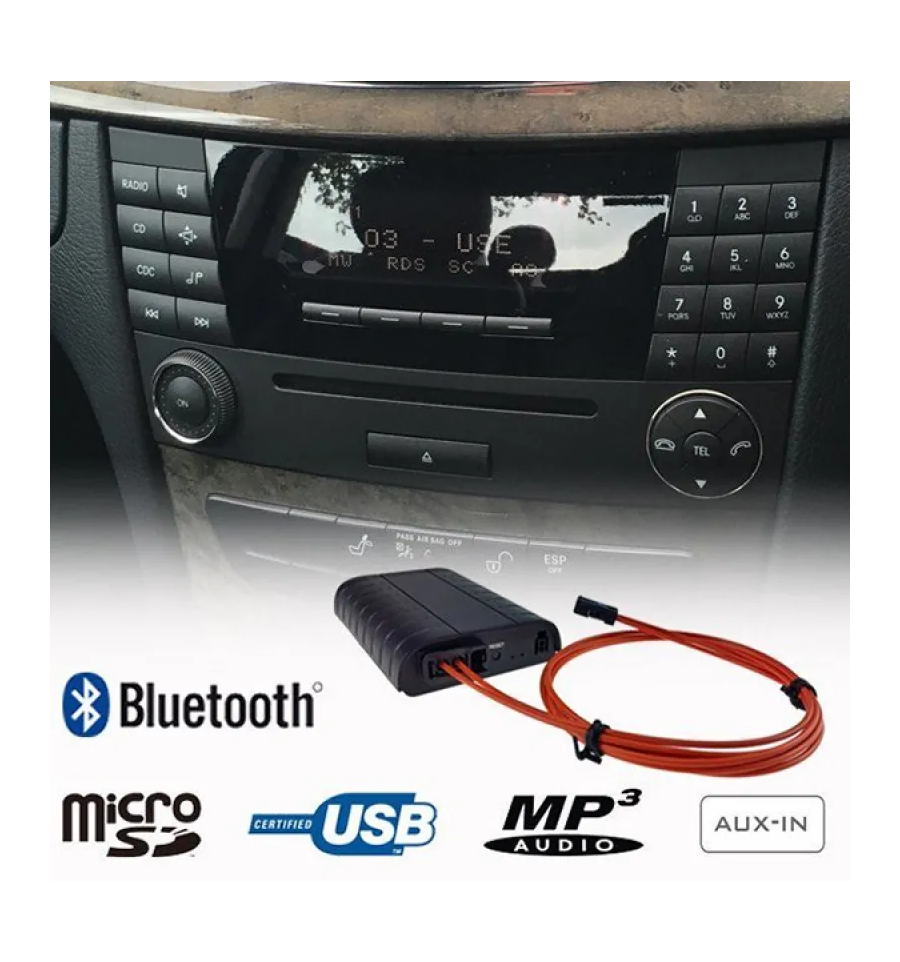 W204 как подключить блютуз Mercedes NTG1, NTG2, Comand APS 50, Audio 20 Bluetooth USB AUX interface (MOST)