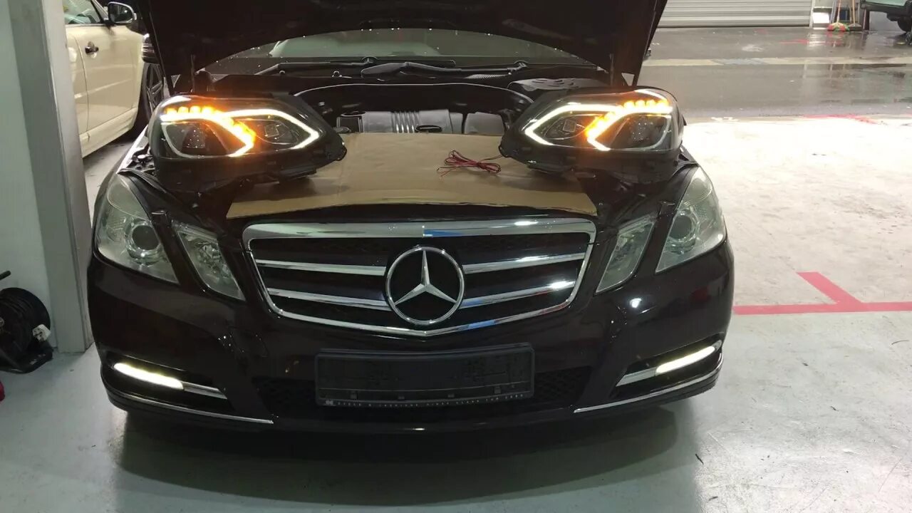 W212 фары тюнинг JSM Motorsports Mercedes W212 Facelift Conversion Front Headlamp - YouTube