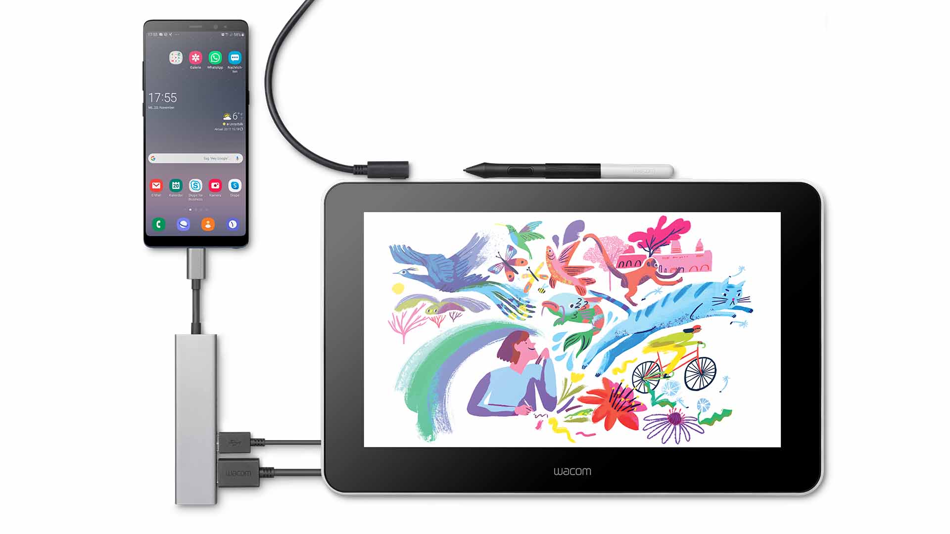 Wacom подключение к компьютеру Wacom Intuos And Wacom One Are Android Compatible - How To Get Set Up