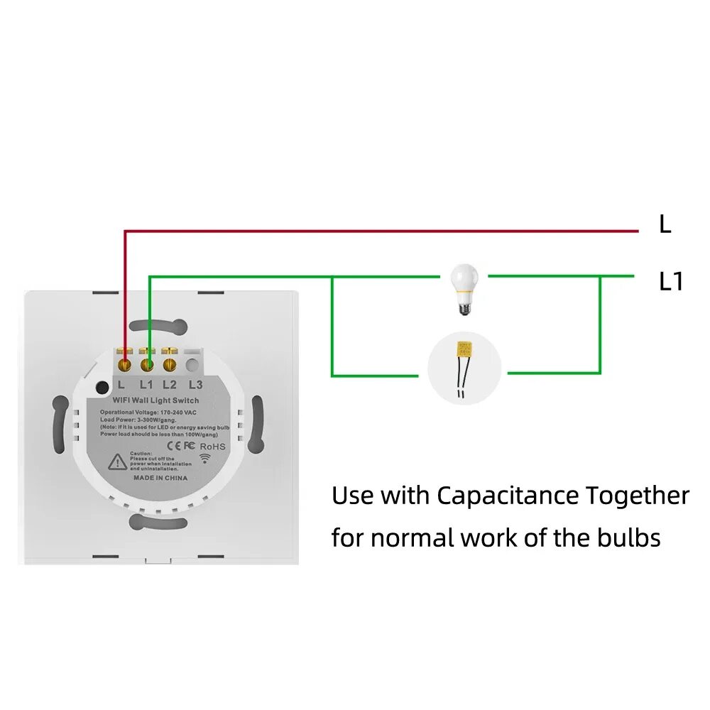 Wall switch выключатель как подключить Умный выключатель с поддержкой Wi-Fi, 90-250 В AliExpress