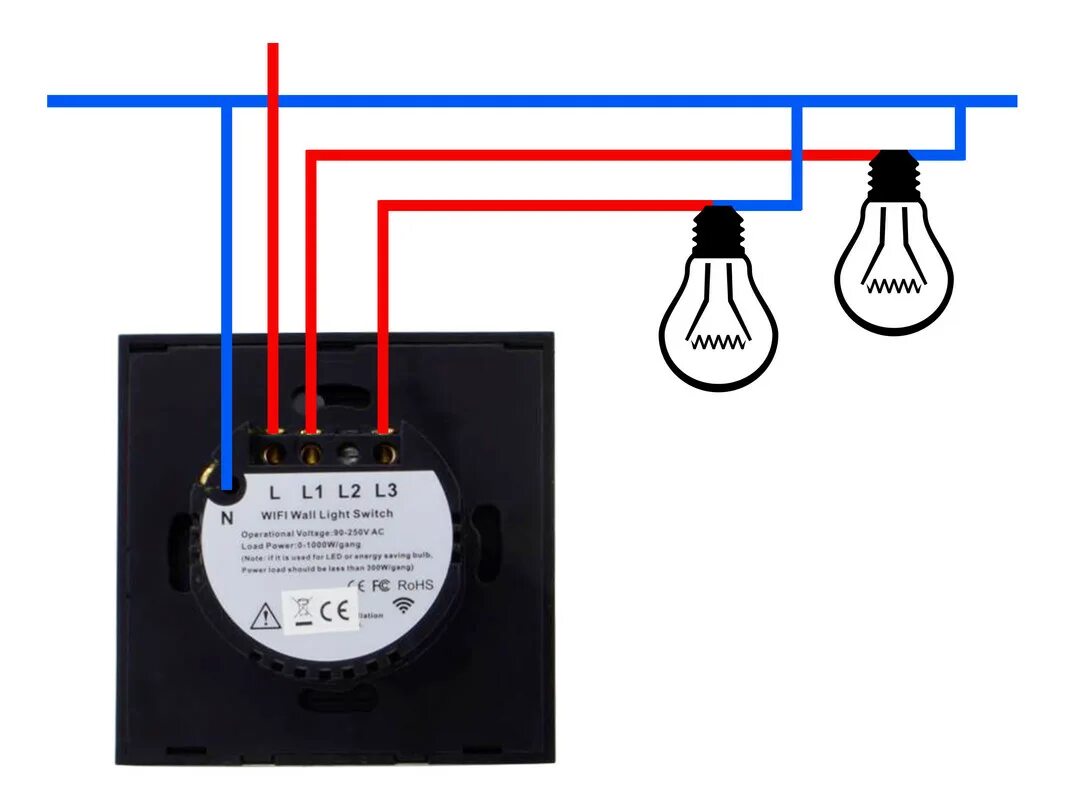 Wall switch выключатель как подключить l2 - Postimages