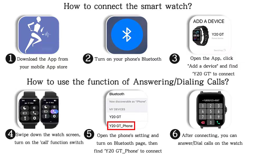 Watch call как подключить на айфон Amazon.com: Smart Watch(Call Receive/Dial), Full Touch Screen SmartWatch for And