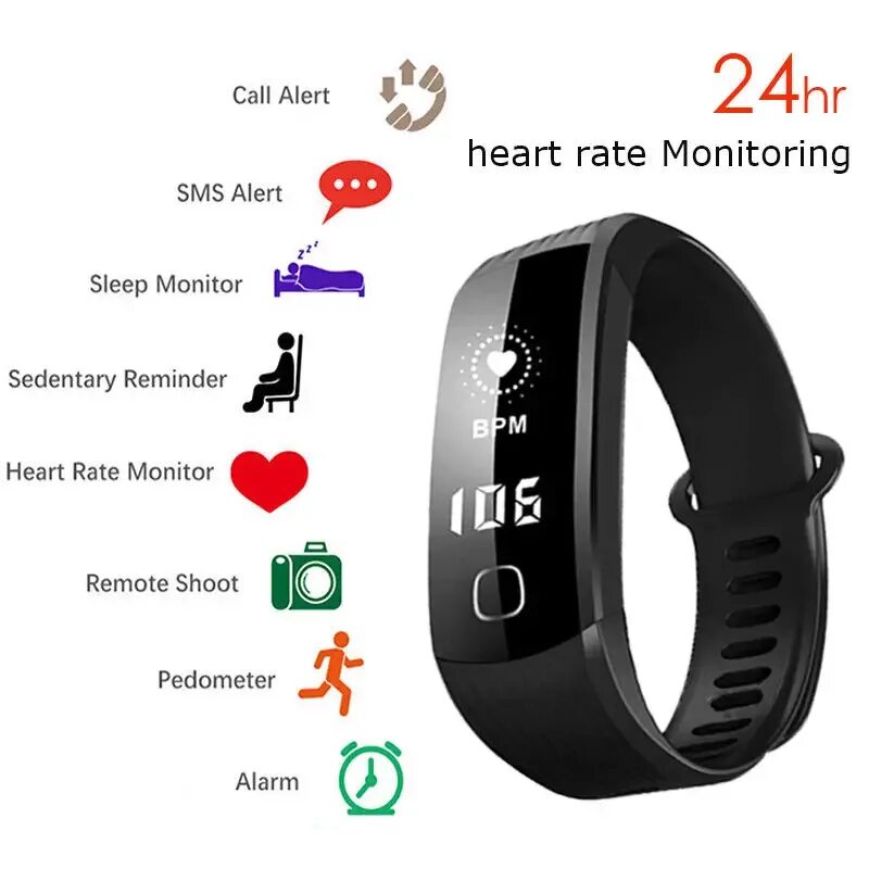 Watch fit 2 подключение к телефону L8STAR 24Hr Heart Rate Monitor Smart Watch Wristband Bracelet Bluetooth 4.0 Fitn