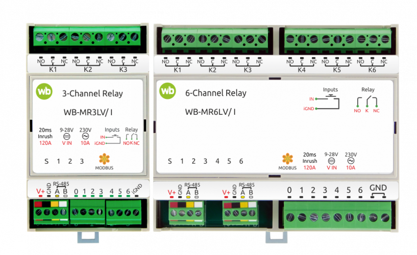 Wb mr6c v 2 схема подключения Модули реле WB-MR - Wiren Board