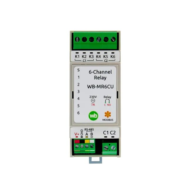 Wb mr6c v 3 схема подключения Модуль реле 6-канальный WB-MR6CU - Sprut.AI