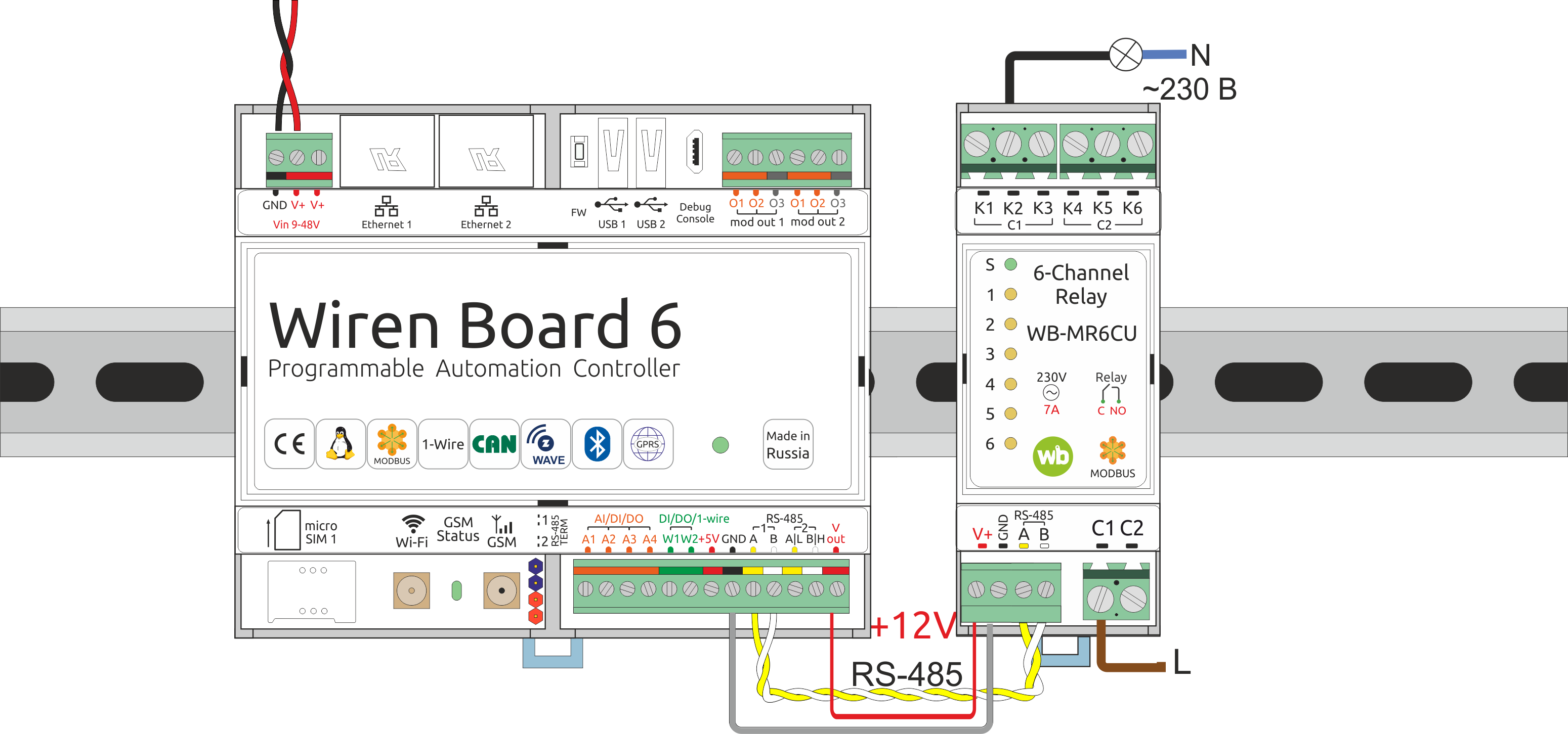 Wb mr6c v 3 схема подключения Файл:Installation WB6.5+WB-MR6CU.png - Wiren Board