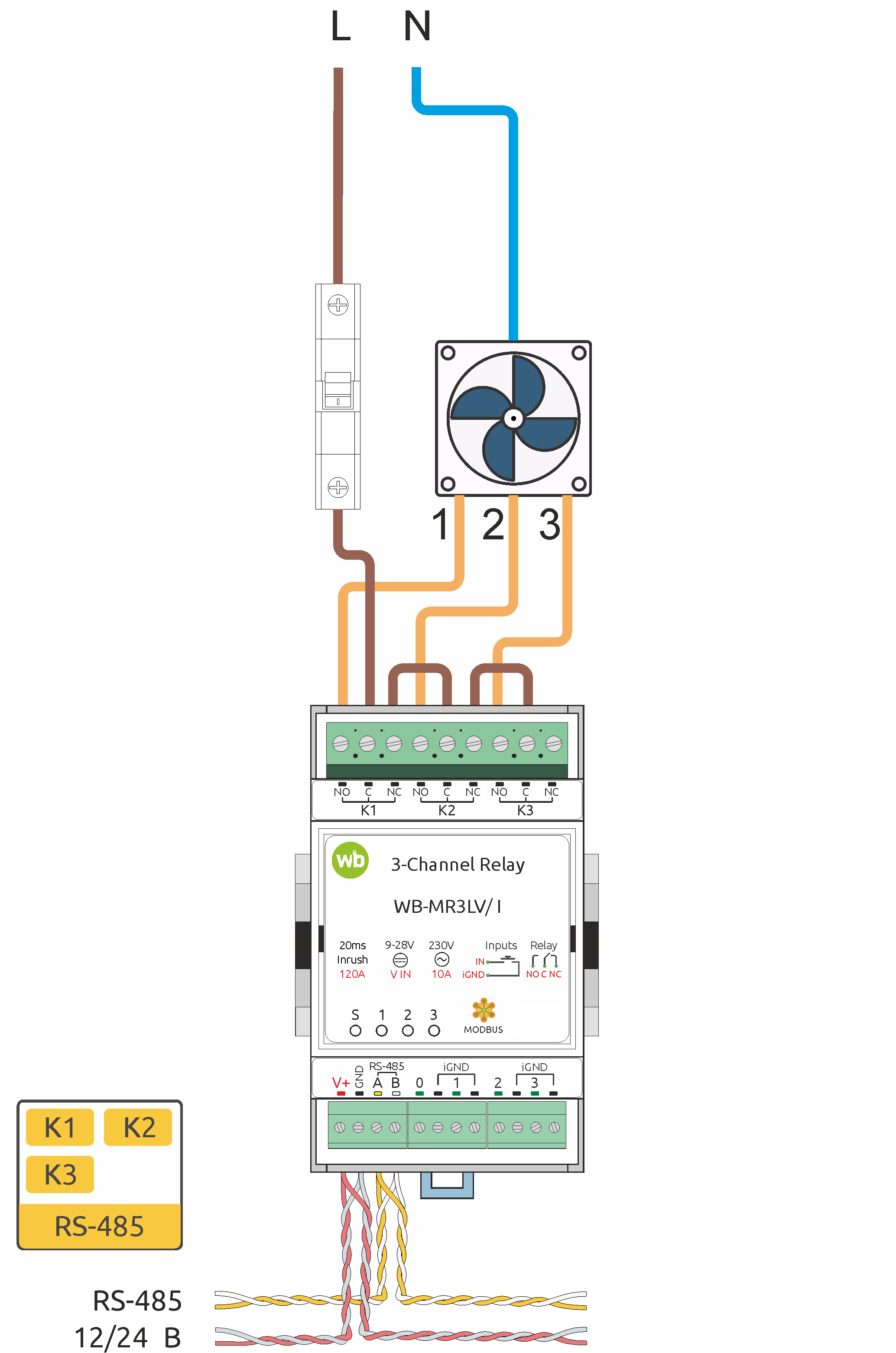 Wb mr6c v 3 схема подключения Файл:Installation WB-MR3LV fan.png - Wiren Board