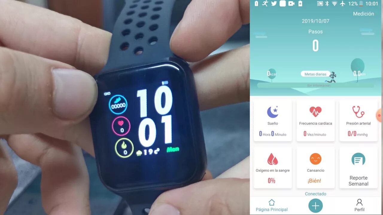 Wearfit pro как подключить часы к айфону Unboxing Smartwatch F8, instalacion, configuracion, cambio de fondos, manejo del