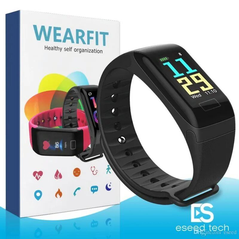 Wearfit pro как подключить часы к айфону Фитнес-браслет смарт-браслет f1 с измерением давления (ЦВЕТНОЙ ЭКРАН) #2