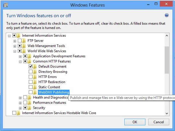 Webdav подключение windows 10 iis - Is WebDAV Publishing Windows feature is required to run the IT Hit WebDAV 