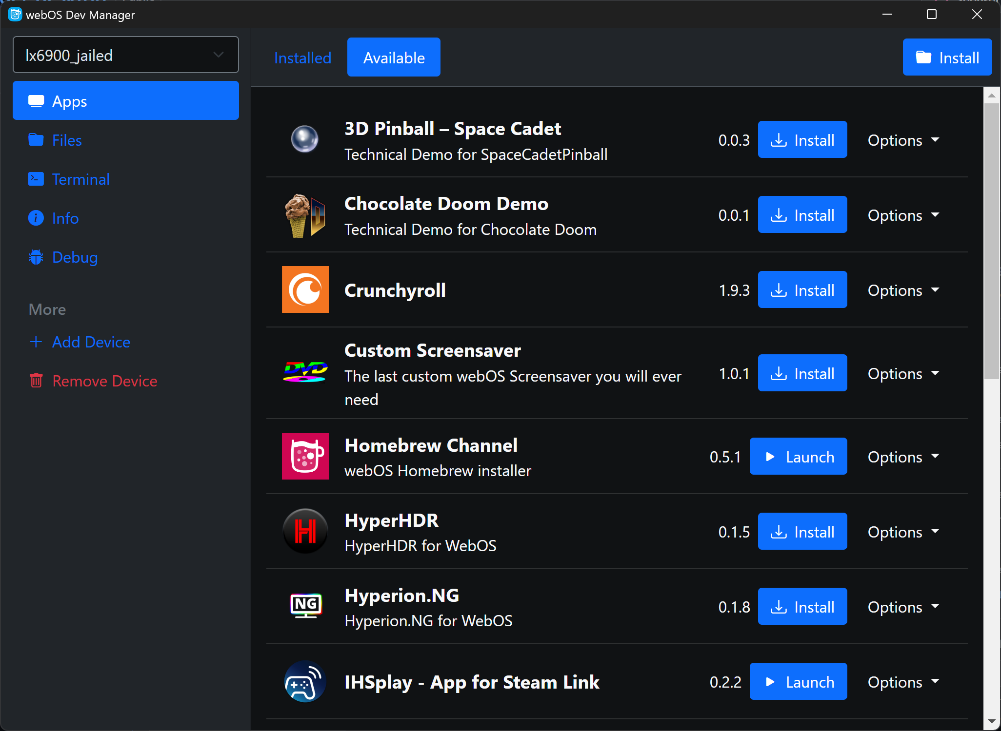 Webos dev manager подключение к телевизору Screenshot for v1.9.3 and up - Issue #37 - webosbrew/dev-manager-desktop - GitHu