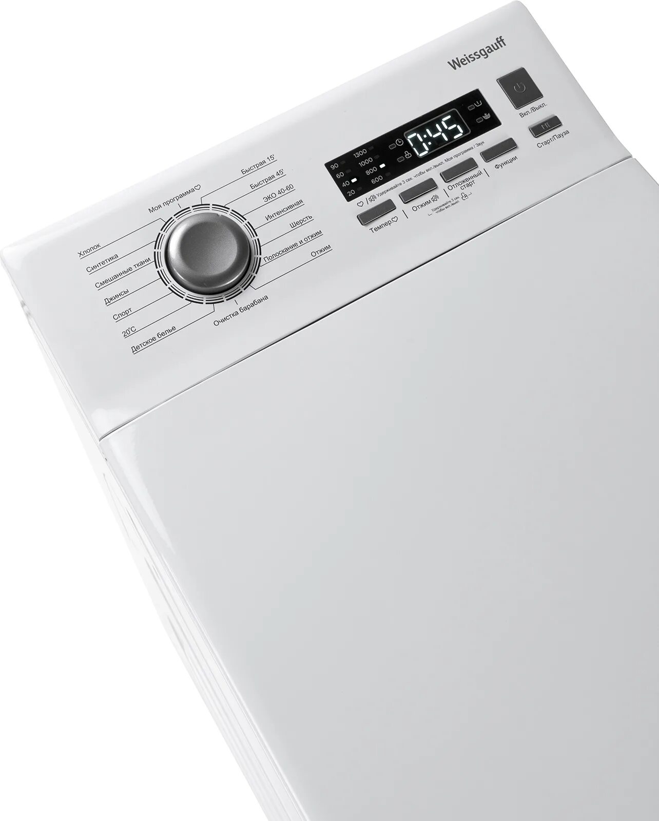 Weissgauff wm40275td стиральная машина подключение Стиральная машина с вертикальной загрузкой и инвертором Weissgauff WM 40380 TD I