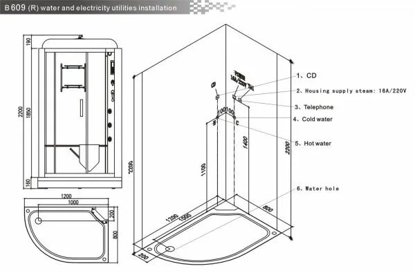 Weltwasser инструкция по сборке Душевая кабина с паром SSWW B609(L) / ссвв B609(L)