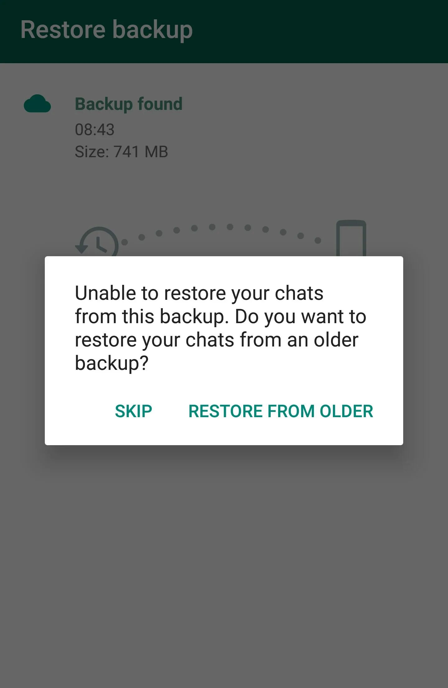 Whatsapp ошибка подключения Couldn't Restore Whatsapp Messages - Android Enthusiasts Stack Exchange 7D2