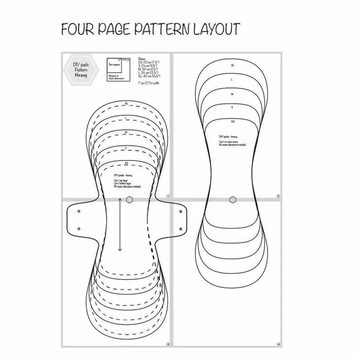 Wiki выкройки купить Heavy Flow Menstrual Cloth Pads PDF Sewing Pattern - Etsy Australia Toallas higi