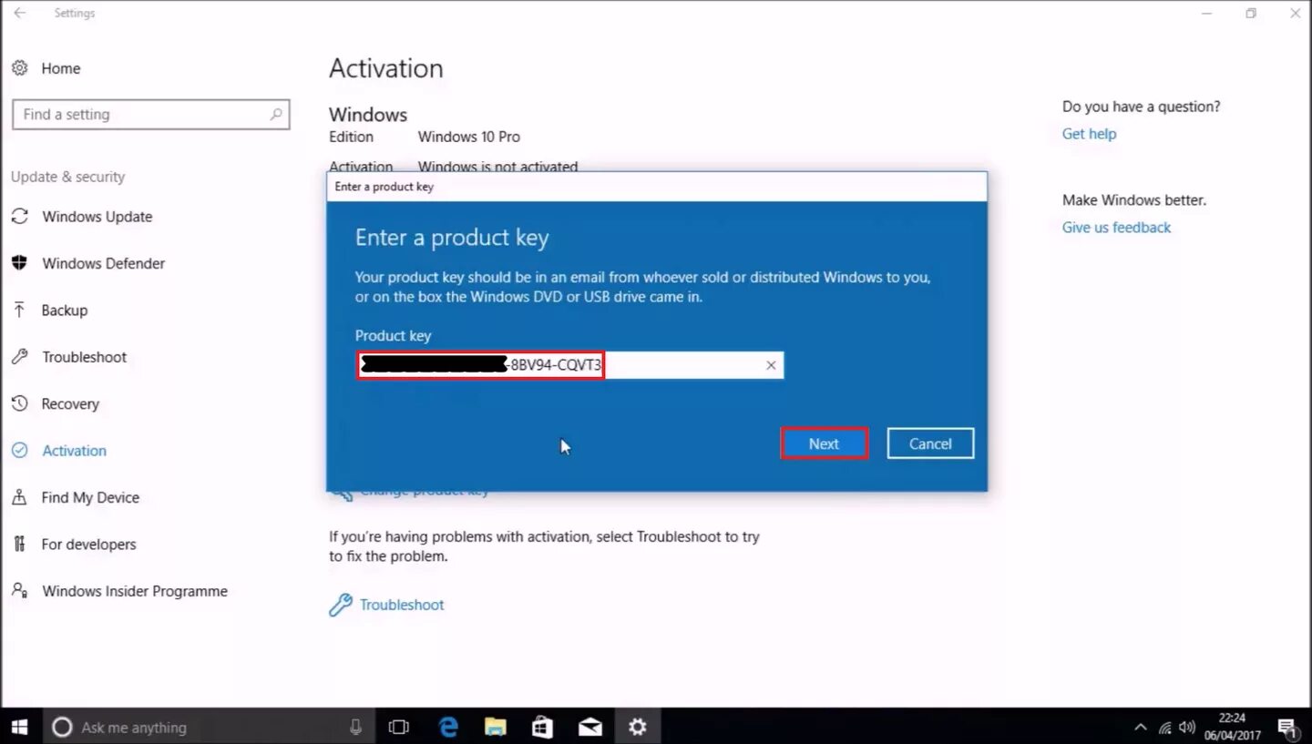 Windows 10 код подключения Азія 2024