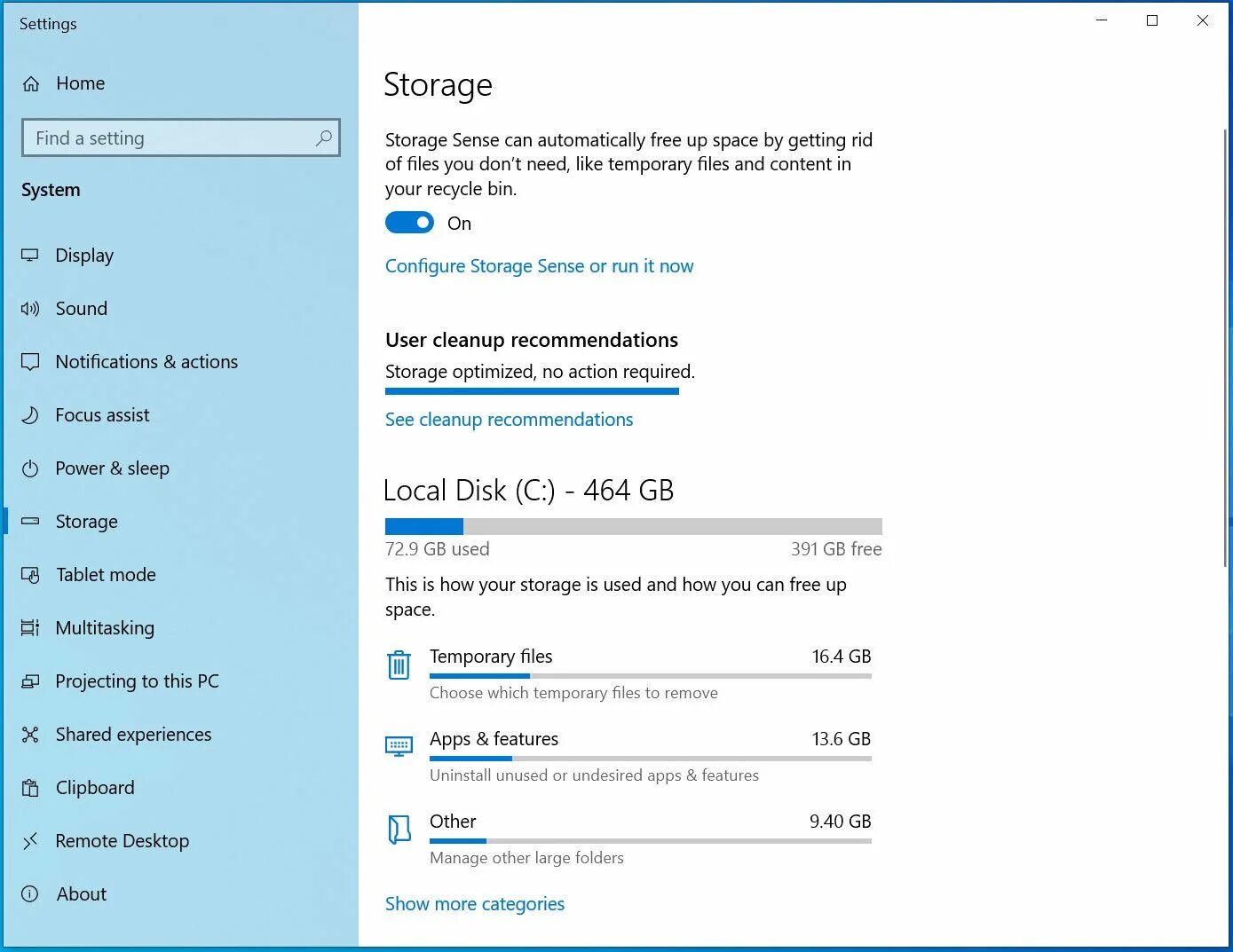 Windows 10 количество одновременных подключений Windows 10 будет указывать на неиспользуемые файлы, занимающие место