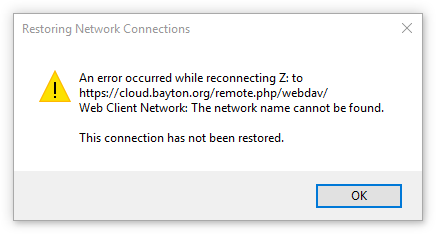 Windows 10 ошибка подключения к сети Connecting to Nextcloud via webDAV: "Windows cannot access.." Jason Bayton