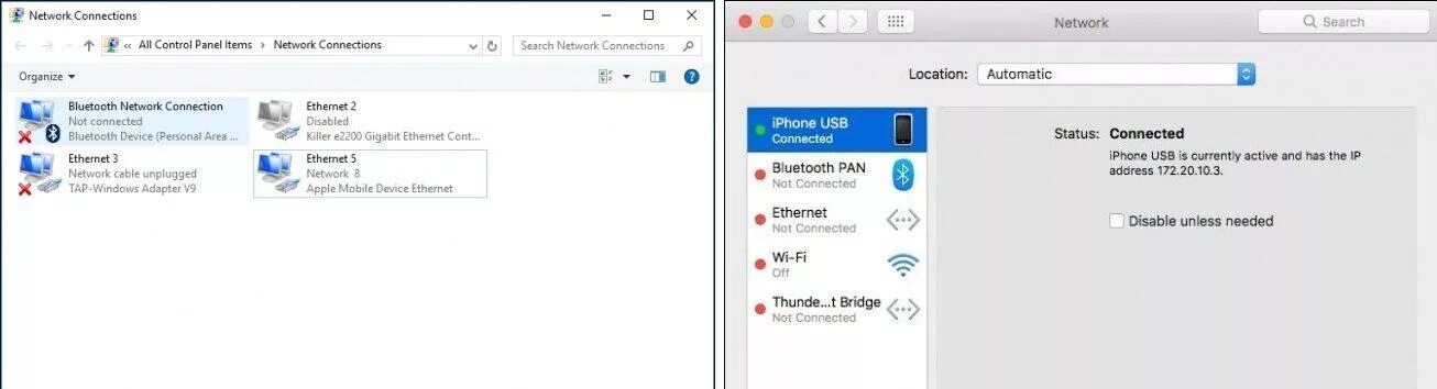 Windows 10 подключение iphone Как раздать интернет с Айфон, через функцию "Режим модема"?