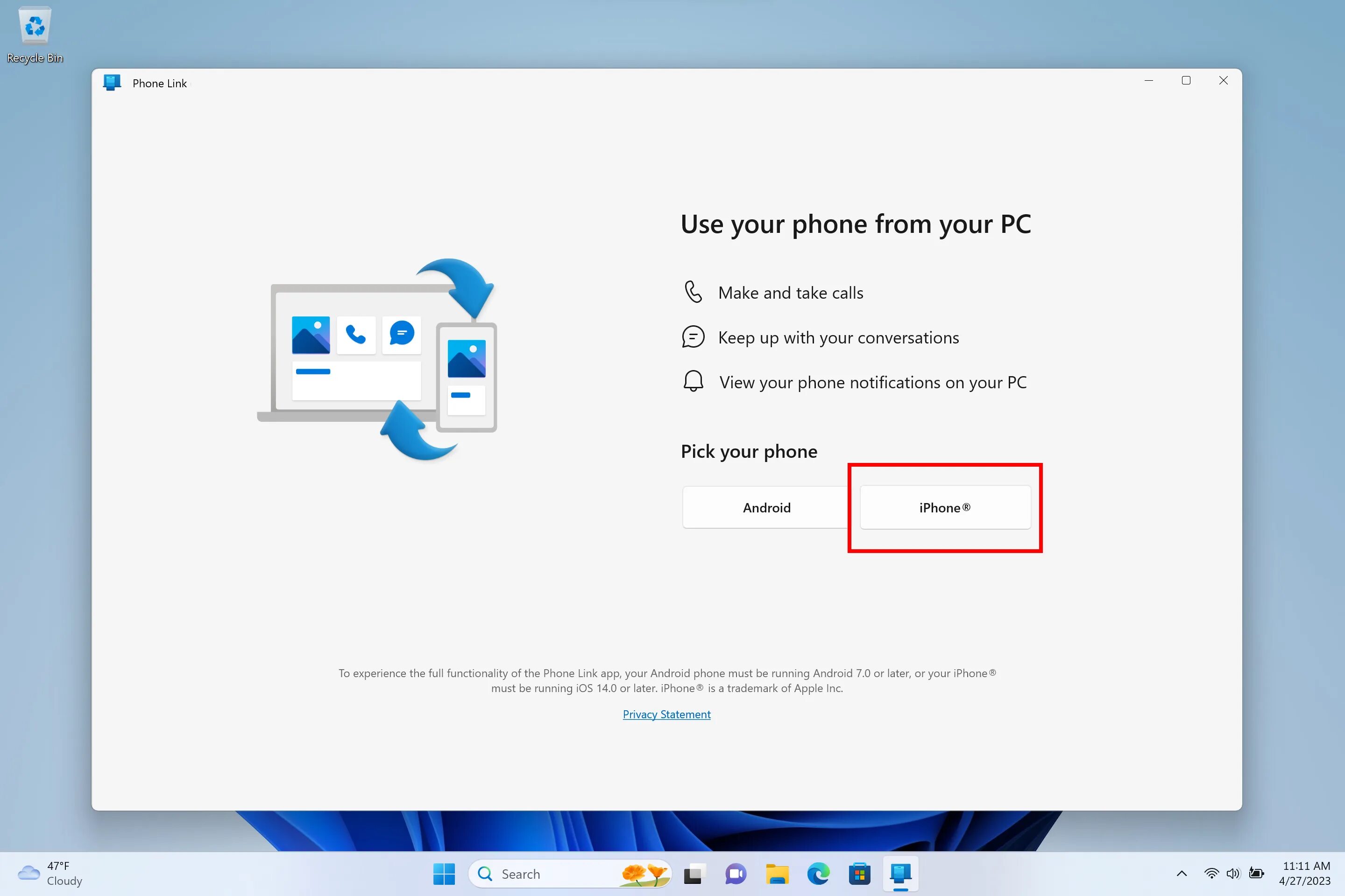 Windows 10 подключение iphone Previewing Phone Link for iPhone users on Windows 11 with Windows Insiders Windo