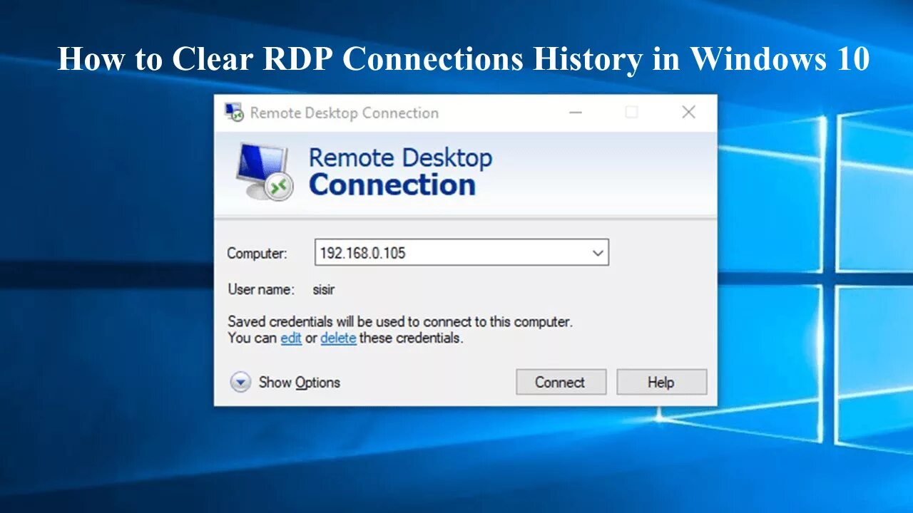 Windows 10 подключение по rdp пользователю remove remote desktop connections history Archives - PC Error Fix