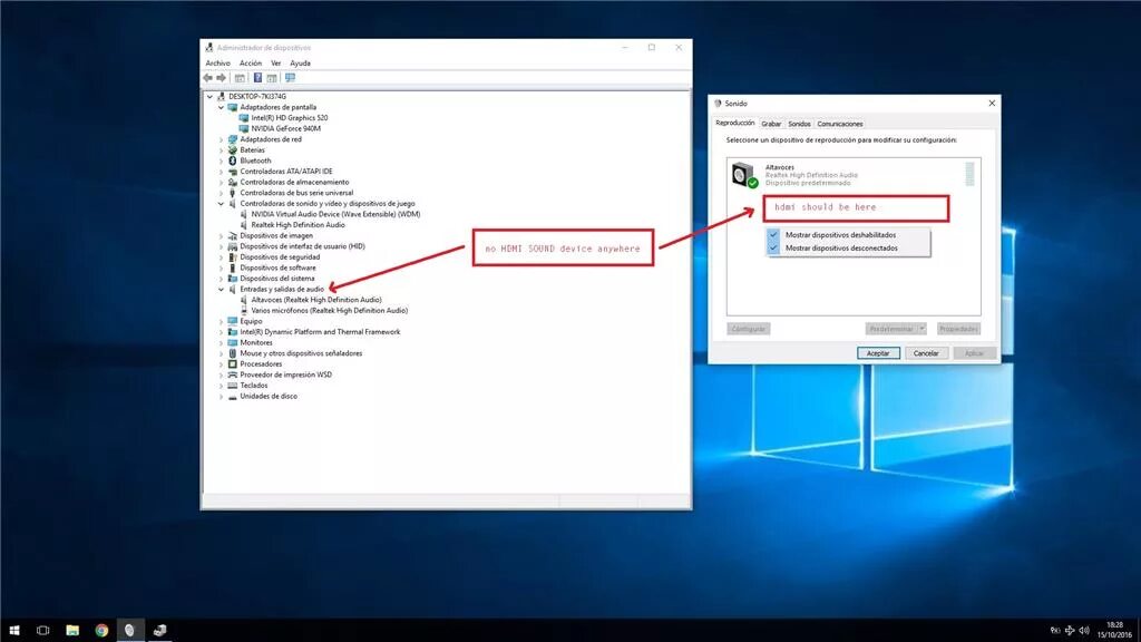 Windows 10 подключение телевизора через hdmi Windows 10 HDMI audio not working? - Microsoft Community