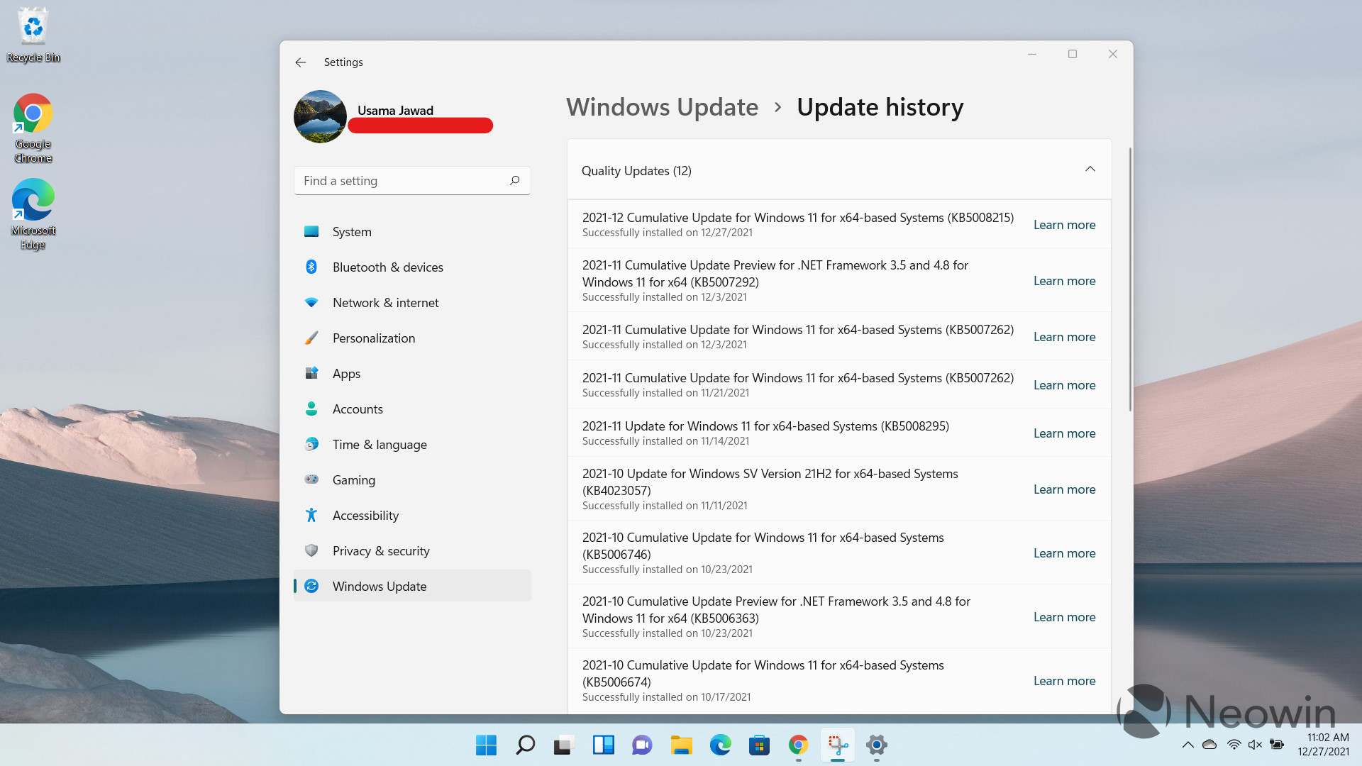 Windows 11 фото экрана Guide: How to uninstall updates in Windows 10 and Windows 11 - Neowin