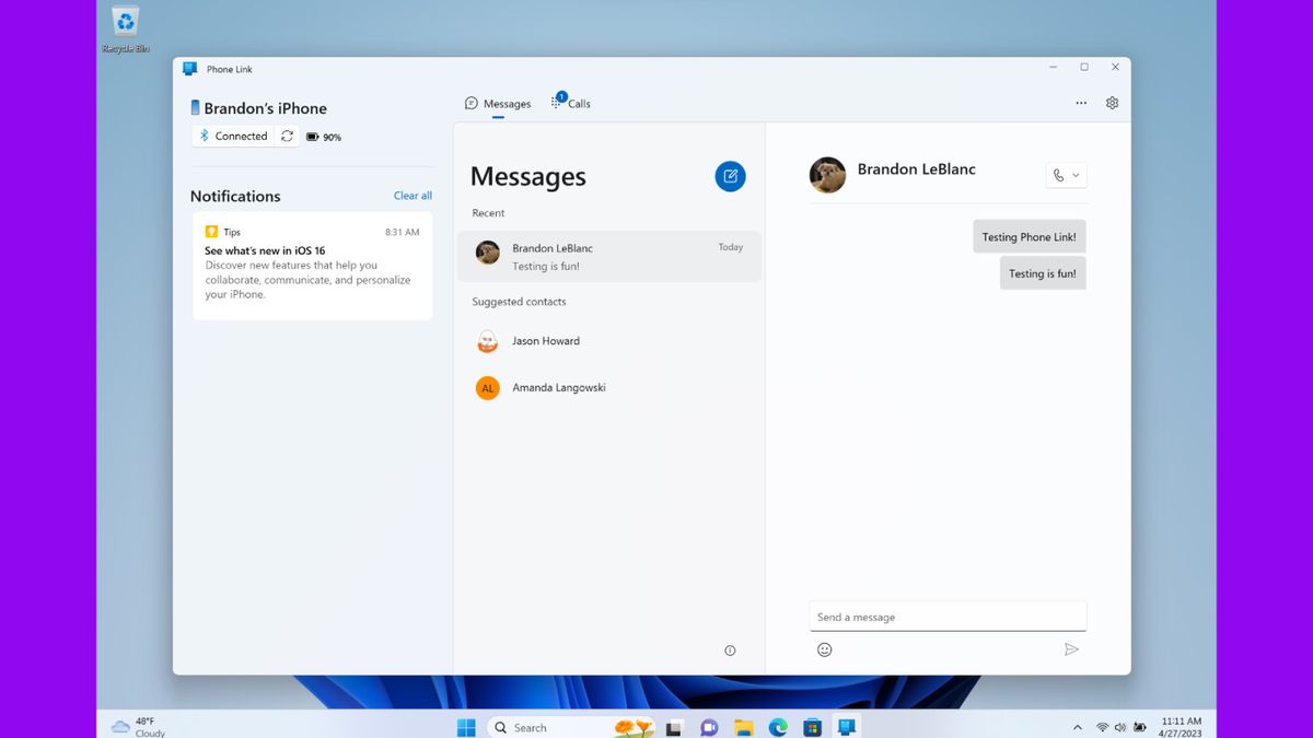 Windows 11 фото с iphone iPhone owners can now get their notifications on Windows 11 - here's how Laptop 