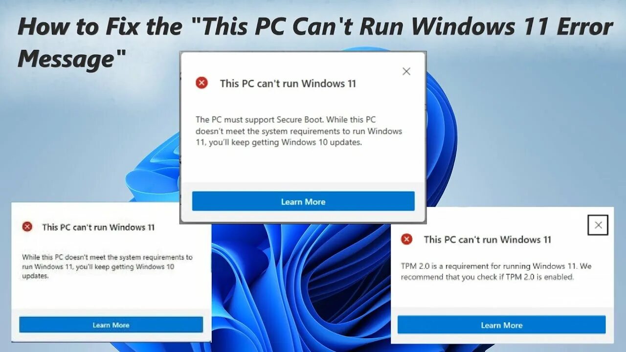 Windows 11 ошибка подключения к интернету How to Fix the "This PC Can't Run Windows 11 Error Message