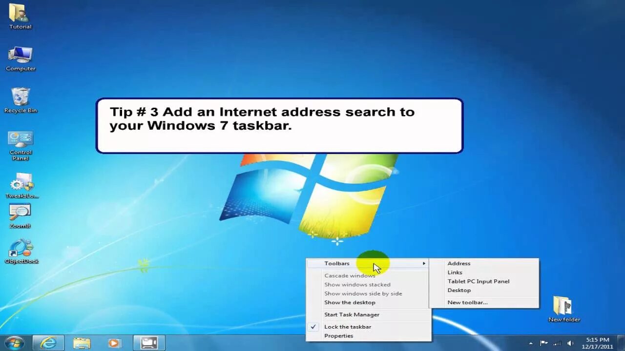 Windows 7 оснастка Windows 7 Taskbar Customization Tips & Tricks - YouTube