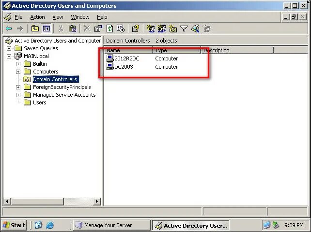 Windows оснастка active directory Оснастка AD c двумя контроллерами