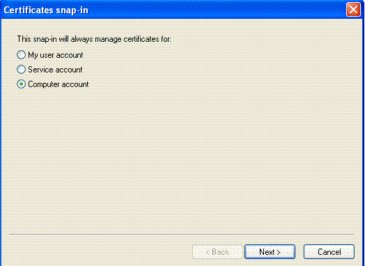 Windows оснастка сертификаты PEAP Under Unified Wireless Networks with Microsoft Internet Authentication Serv
